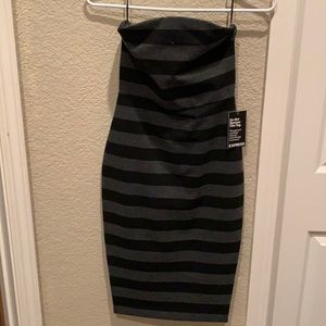 Strapless form fitting dress from Express